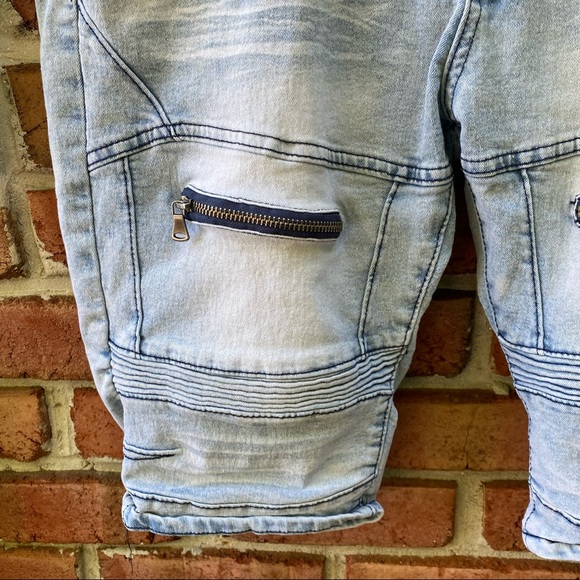 Demolition Distressed Denim Jeans Shorts 38 - Picture 4 of 7